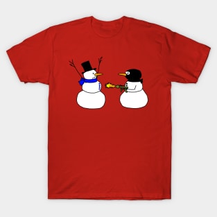 Christmas Snowman Robbery T-Shirt